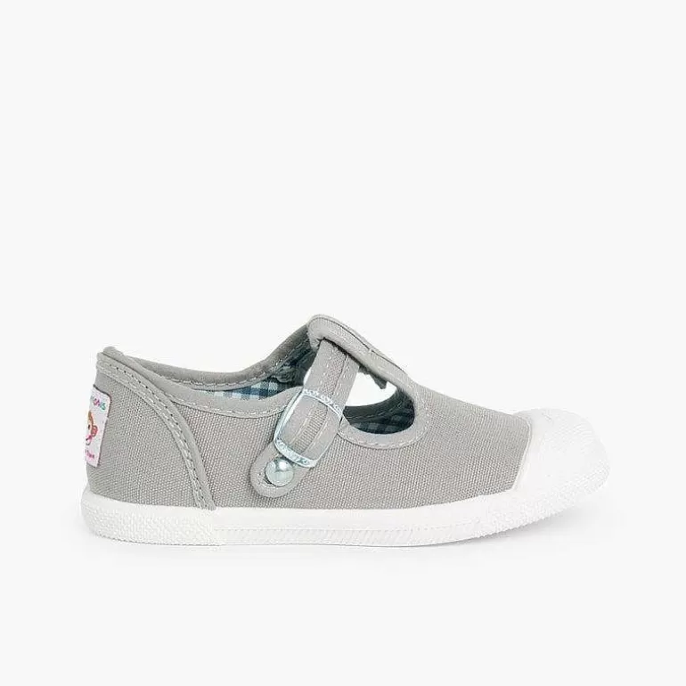 Hot Pisamonas Zapatillas Lona Niños Puntera Goma Tipo Pepitos