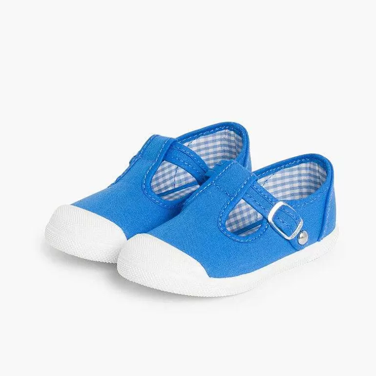 Hot Pisamonas Zapatillas Lona Niños Puntera Goma Tipo Pepitos