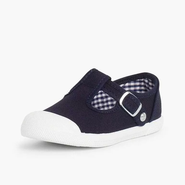 Hot Pisamonas Zapatillas Lona Niños Puntera Goma Tipo Pepitos