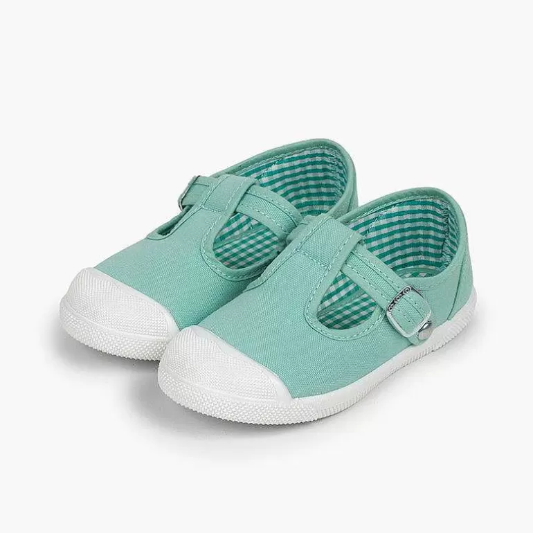 Hot Pisamonas Zapatillas Lona Niños Puntera Goma Tipo Pepitos