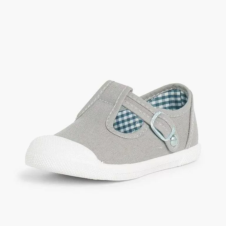 Hot Pisamonas Zapatillas Lona Niños Puntera Goma Tipo Pepitos
