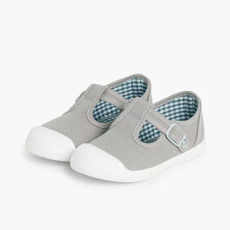 Hot Pisamonas Zapatillas Lona Niños Puntera Goma Tipo Pepitos