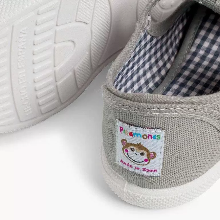 Hot Pisamonas Zapatillas Lona Niños Puntera Goma Tipo Pepitos