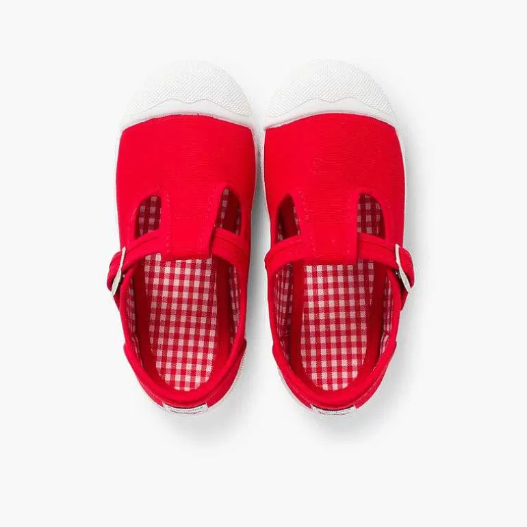 Hot Pisamonas Zapatillas Lona Niños Puntera Goma Tipo Pepitos