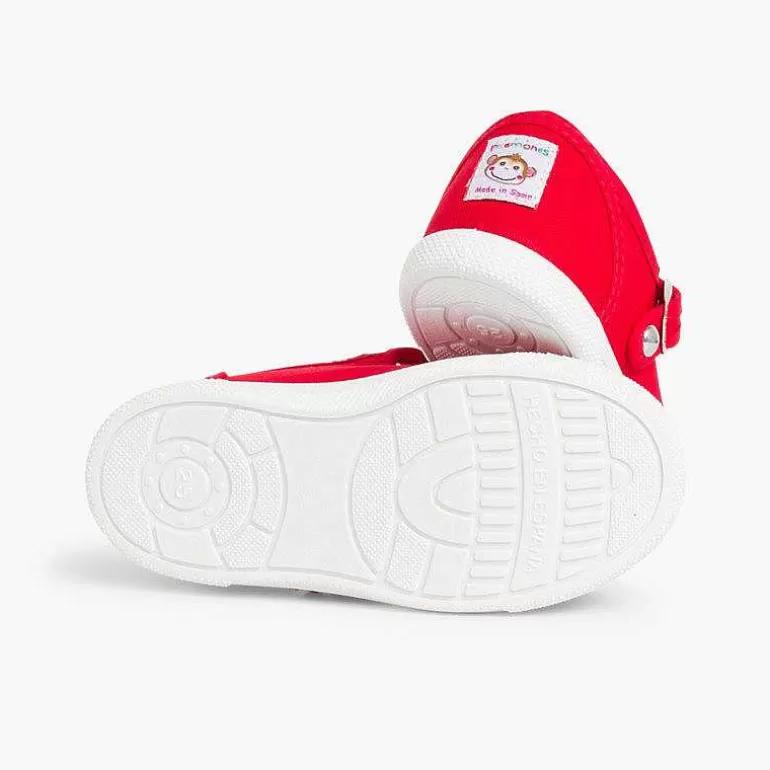 Hot Pisamonas Zapatillas Lona Niños Puntera Goma Tipo Pepitos