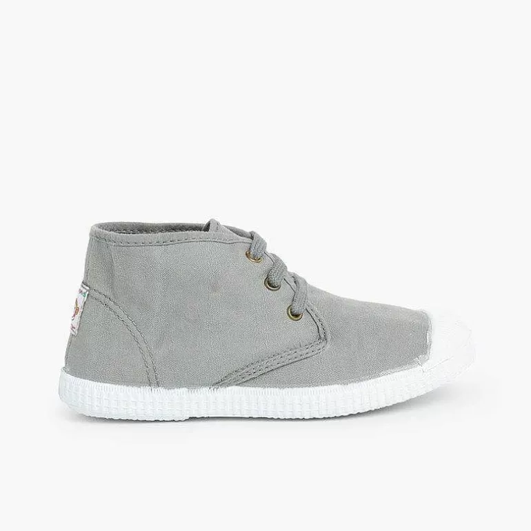 Cheap Pisamonas Zapatillas Lona Tipo Bota Con Cordones