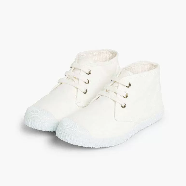 Cheap Pisamonas Zapatillas Lona Tipo Bota Con Cordones