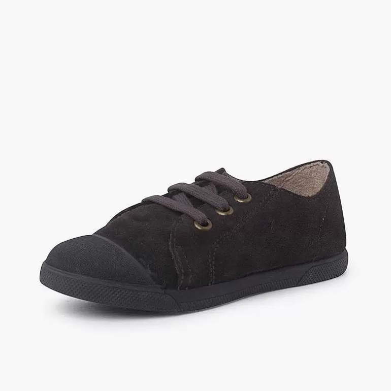 Outlet Pisamonas Zapatillas Serraje Puntera De Goma Y Cordones