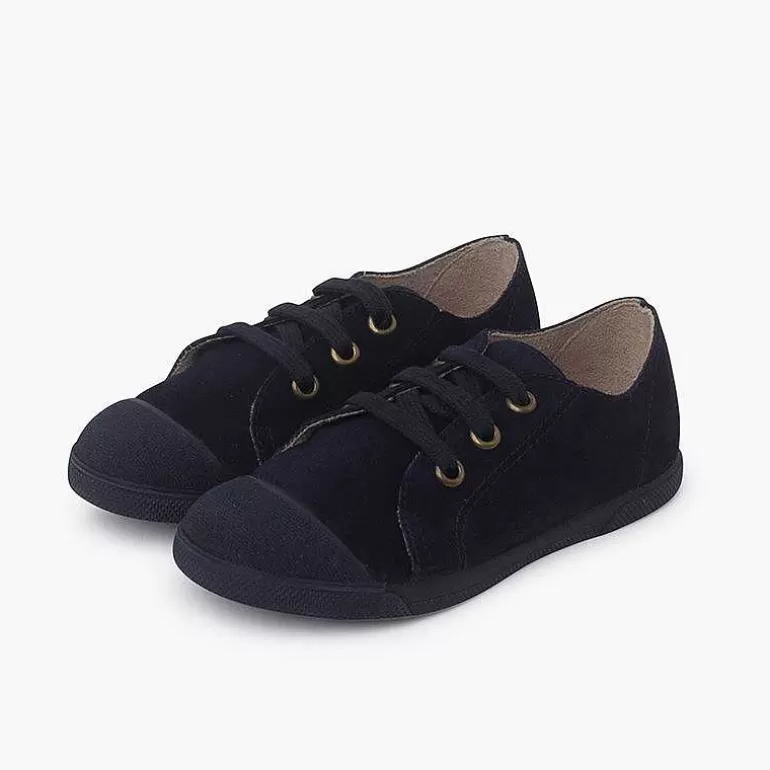 Outlet Pisamonas Zapatillas Serraje Puntera De Goma Y Cordones