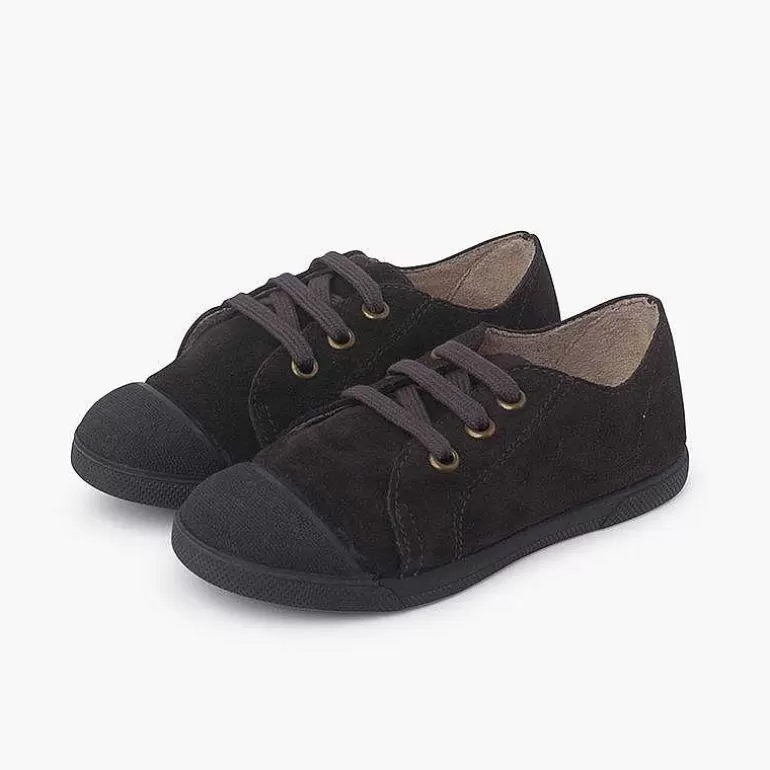 Outlet Pisamonas Zapatillas Serraje Puntera De Goma Y Cordones