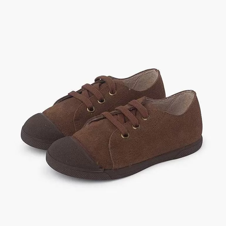 Outlet Pisamonas Zapatillas Serraje Puntera De Goma Y Cordones