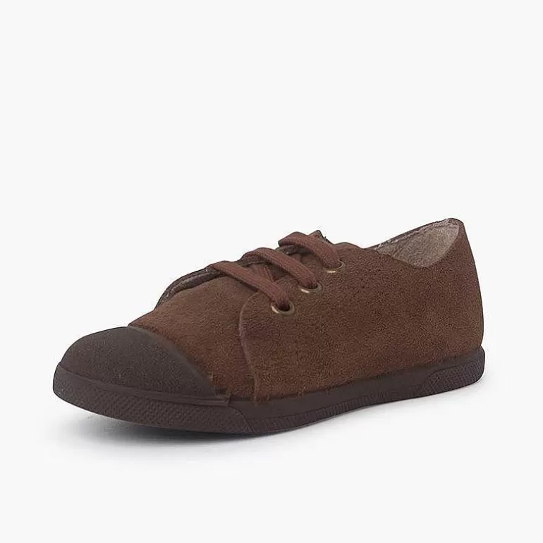 Outlet Pisamonas Zapatillas Serraje Puntera De Goma Y Cordones