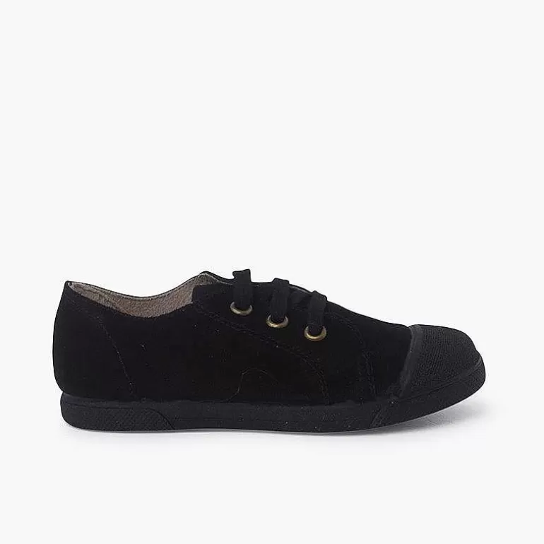 Outlet Pisamonas Zapatillas Serraje Puntera De Goma Y Cordones