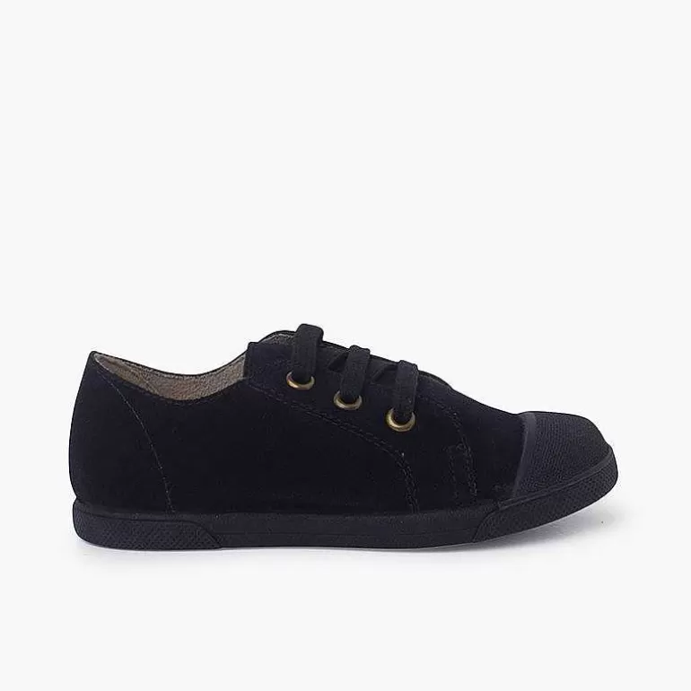Outlet Pisamonas Zapatillas Serraje Puntera De Goma Y Cordones