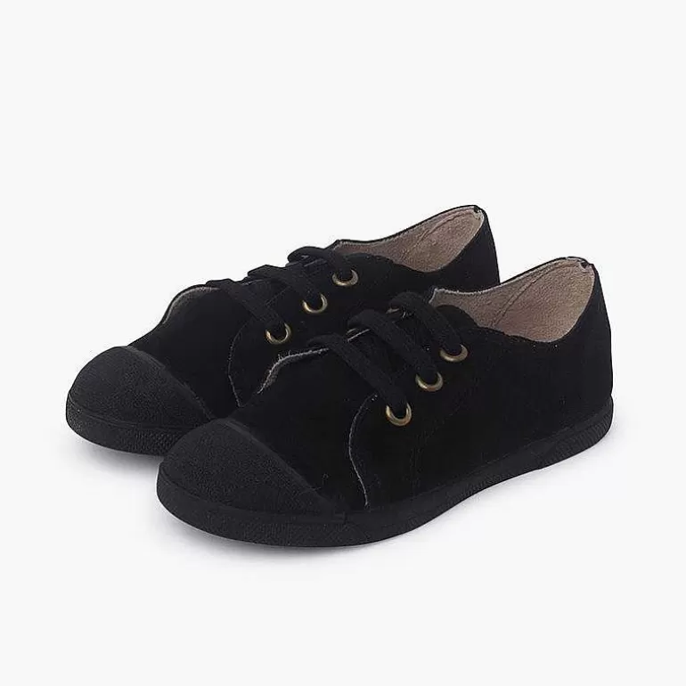 Outlet Pisamonas Zapatillas Serraje Puntera De Goma Y Cordones