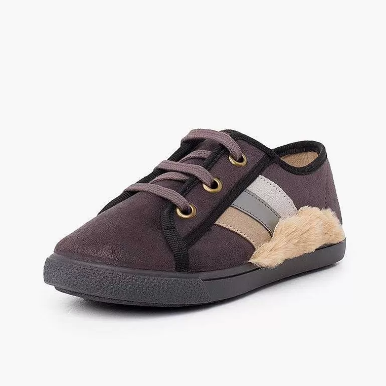 New Pisamonas Zapatillas Tipo Tenis Nube Pelito Color Gris
