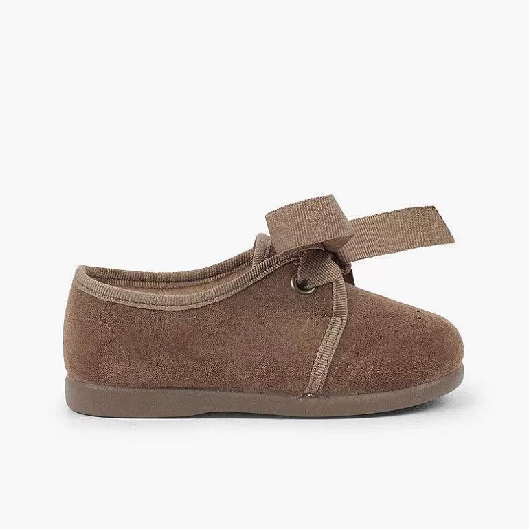 Online Pisamonas Zapatito Niños Tipo Blucher Con Lazo Y Picados