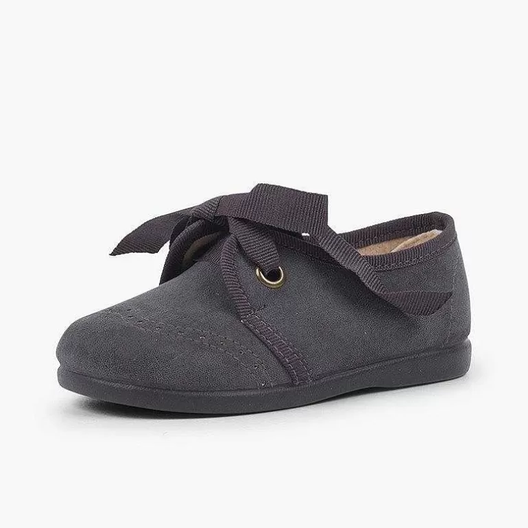 Online Pisamonas Zapatito Niños Tipo Blucher Con Lazo Y Picados