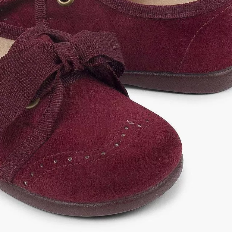 Online Pisamonas Zapatito Niños Tipo Blucher Con Lazo Y Picados