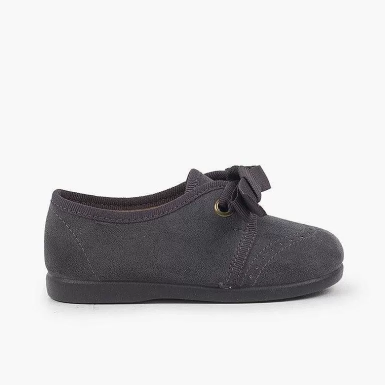 Online Pisamonas Zapatito Niños Tipo Blucher Con Lazo Y Picados